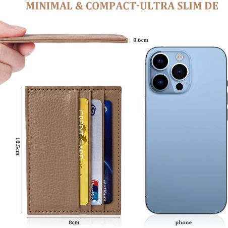 Porte-Cartes en Cuir Homme ou femme Brun