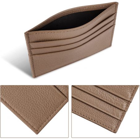 Porte-Cartes en Cuir Homme ou femme Brun