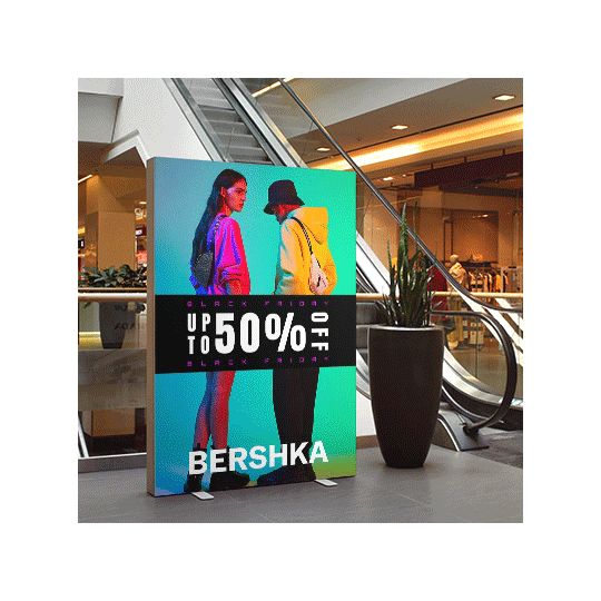 Totem Publicitaire Tissu Lumineux LED Double Face 800 X 300 cm M1 Personnalisé