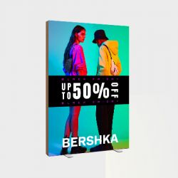 Totem Publicitaire Tissu Lumineux LED Double Face 85 X 200 cm M1 Personnalisé