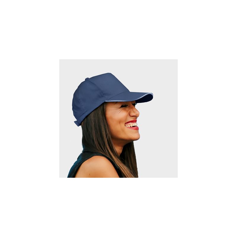 Casquette Baseball Visière courbée Avec Liseret 100% Coton Personnalisée AT500