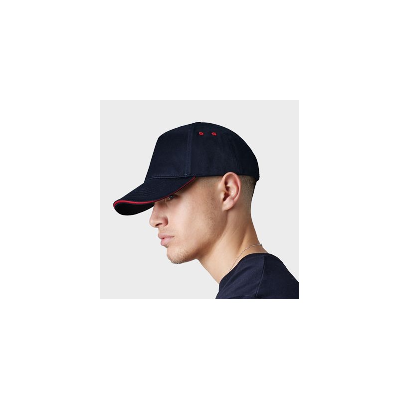 Casquette Baseball Visière courbée avec liseret Drill 100% Coton Personnalisée B15C