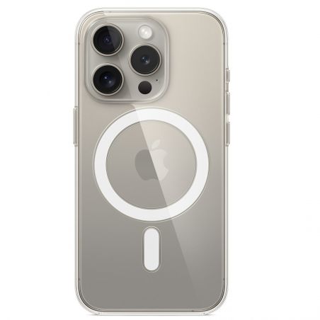 Coque Compatible Magsafe Transparente Renforcée Verre Trempé Pour Iphone 15 Pro (6.1)