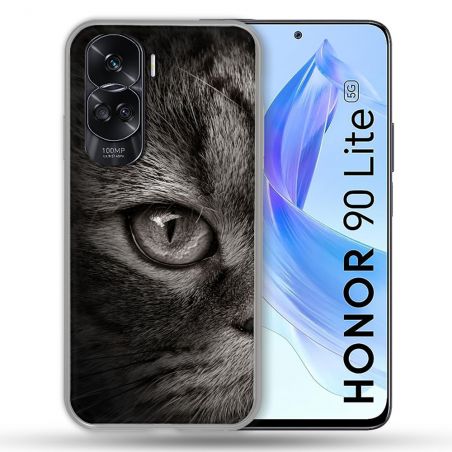 Coque Renforcée Pour Honor 90 Lite 5G Animal Chat Gris