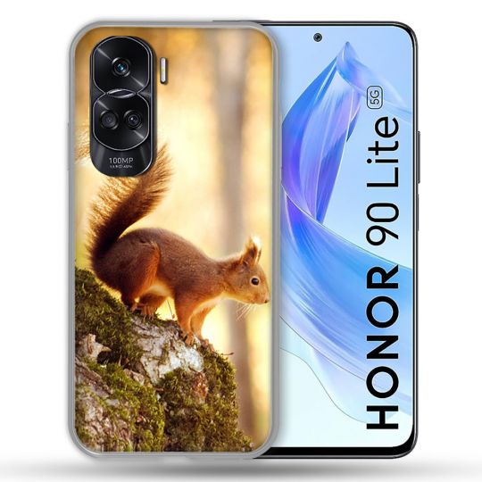 Coque Renforcée Pour Honor 90 Lite 5G Animal Ecureuil Bois