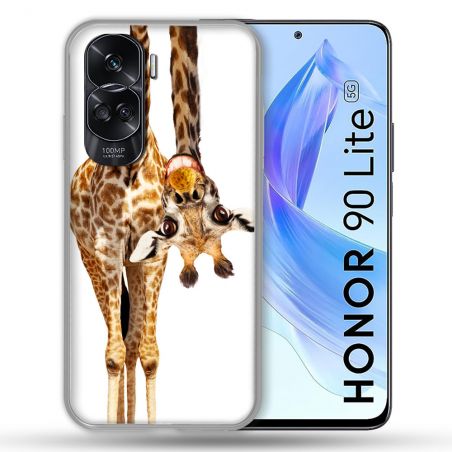 Coque Renforcée Pour Honor 90 Lite 5G Animal Girafe Blanche