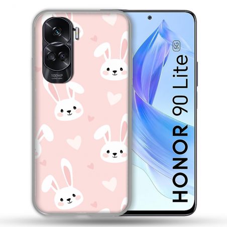Coque Renforcée Pour Honor 90 Lite 5G Animal Lapin Rose