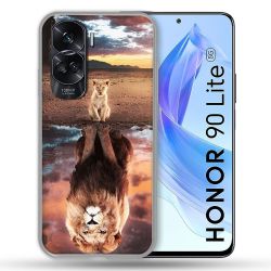 Coque Renforcée Pour Honor 90 Lite 5G Animal Lion Reflet