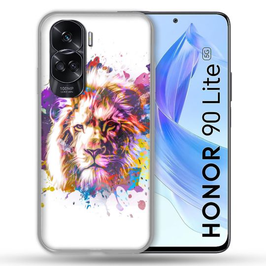Coque Renforcée Pour Honor 90 Lite 5G Animal Lion Tag