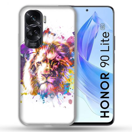 Coque Renforcée Pour Honor 90 Lite 5G Animal Lion Tag