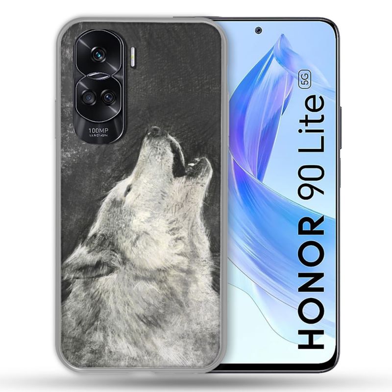Coque Renforcée Pour Honor 90 Lite 5G Animal Loup Hurlement