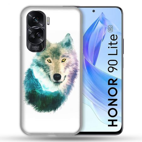 Coque Renforcée Pour Honor 90 Lite 5G Animal Loup Montagne