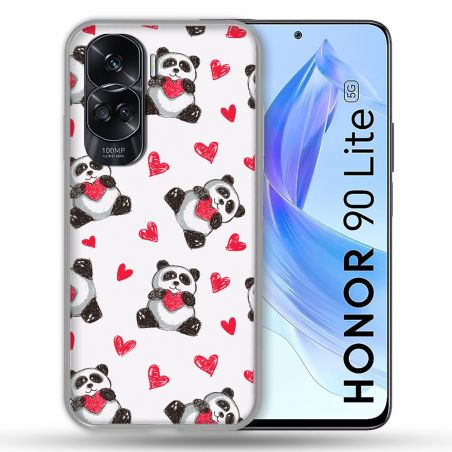 Coque Renforcée Pour Honor 90 Lite 5G Animal Panda Cœur