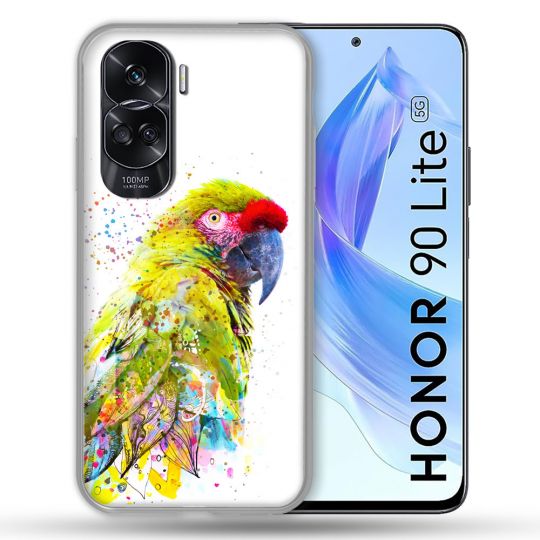 Coque Renforcée Pour Honor 90 Lite 5G Animal Perroquet Jaune