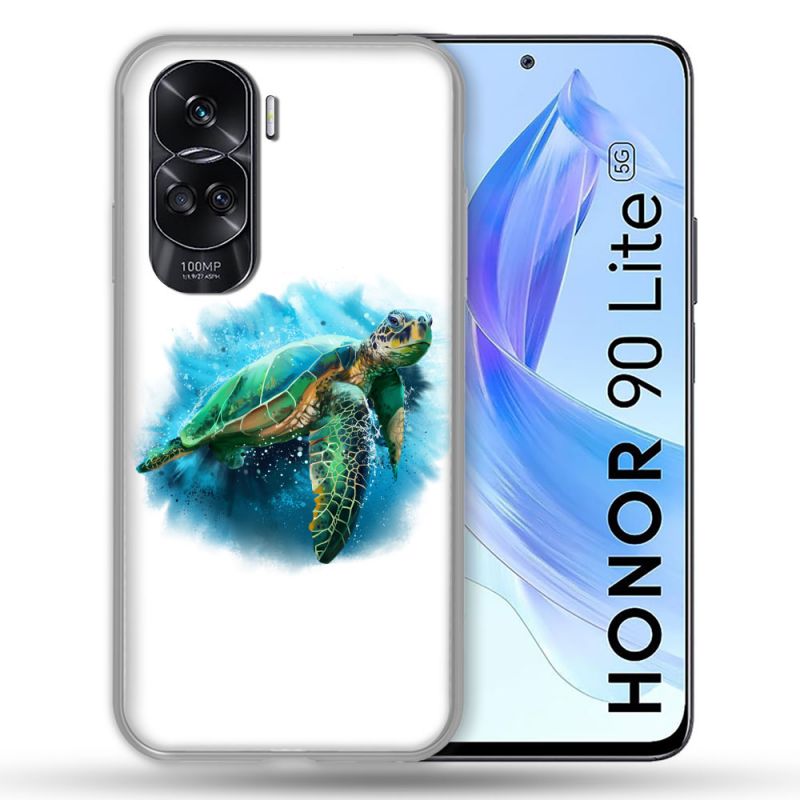 Coque Renforcée Pour Honor 90 Lite 5G Animal Tortue Blanche multicolore