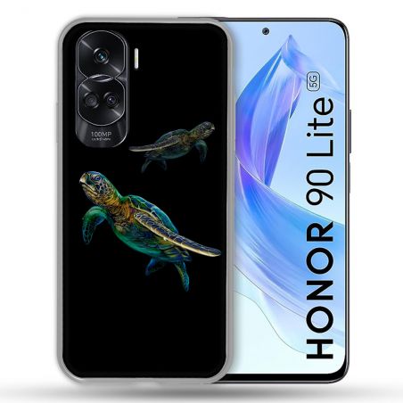 Coque Renforcée Pour Honor 90 Lite 5G Animal Tortue Noire multicolore