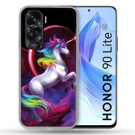 Coque Renforcée Pour Honor 90 Lite 5G Fantastique Licorne Arc en ciel