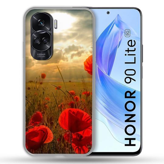 Coque Renforcée Pour Honor 90 Lite 5G Fleur Coquelicot