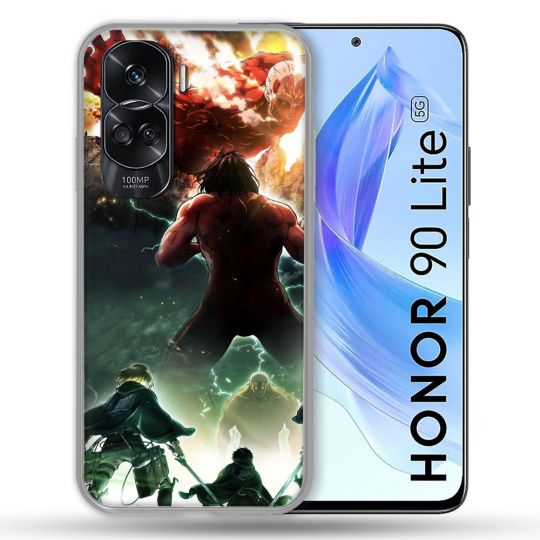 Coque Renforcée Pour Honor 90 Lite 5G Manga Attaque Titans Combat