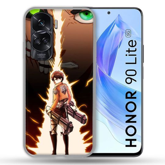 Coque Renforcée Pour Honor 90 Lite 5G Manga Attaque Titans Eren Eclair