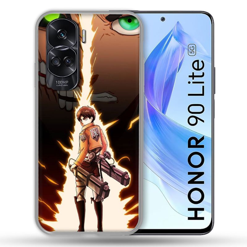 Coque Renforcée Pour Honor 90 Lite 5G Manga Attaque Titans Eren Eclair