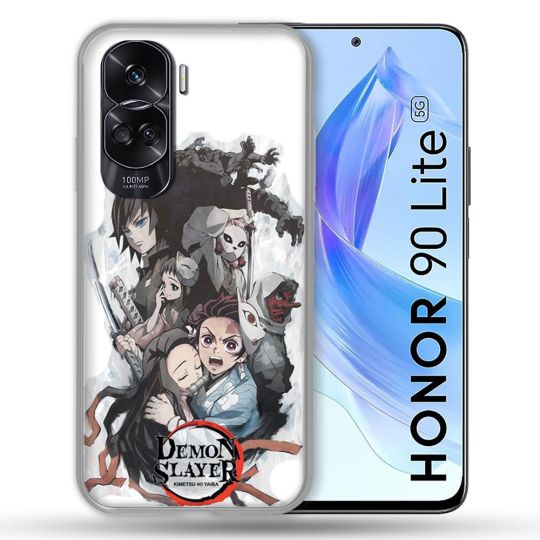 Coque Renforcée Pour Honor 90 Lite 5G Manga Demon Slayer Blanc
