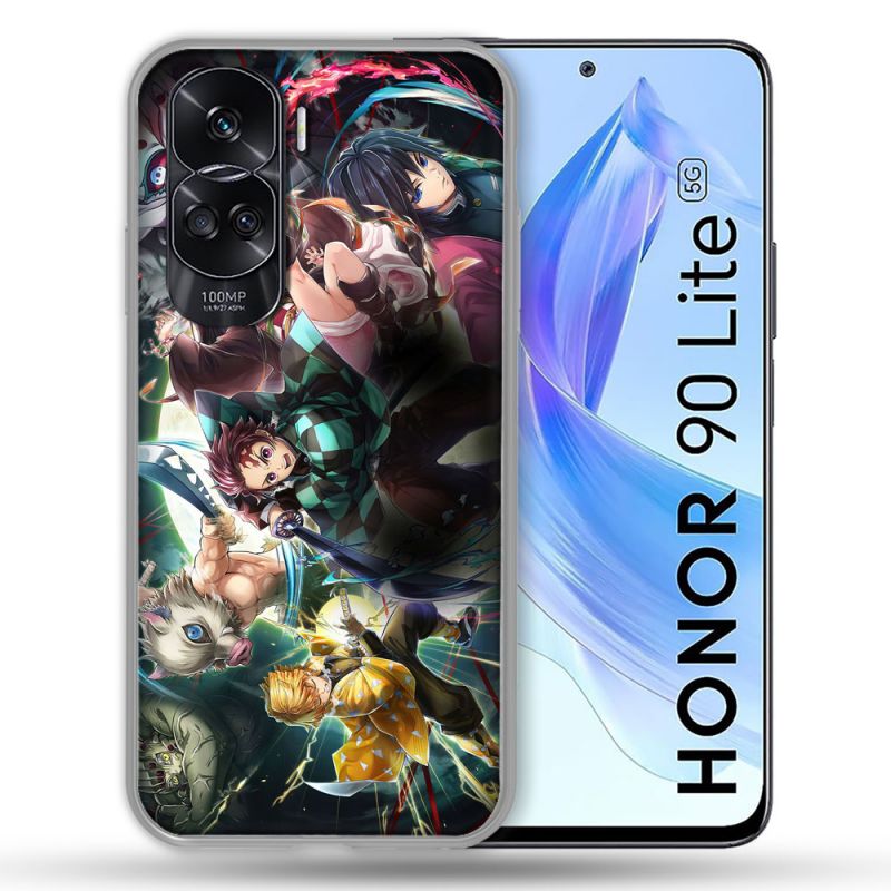 Coque Renforcée Pour Honor 90 Lite 5G Manga Demon Slayer Groupe
