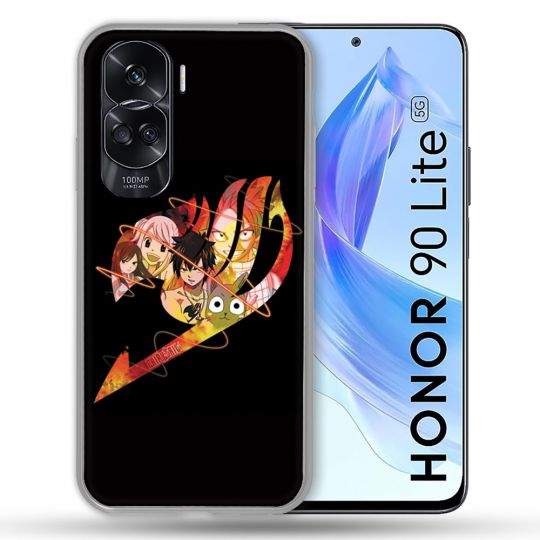 Coque Renforcée Pour Honor 90 Lite 5G Manga Fairy Tail Logo Noir