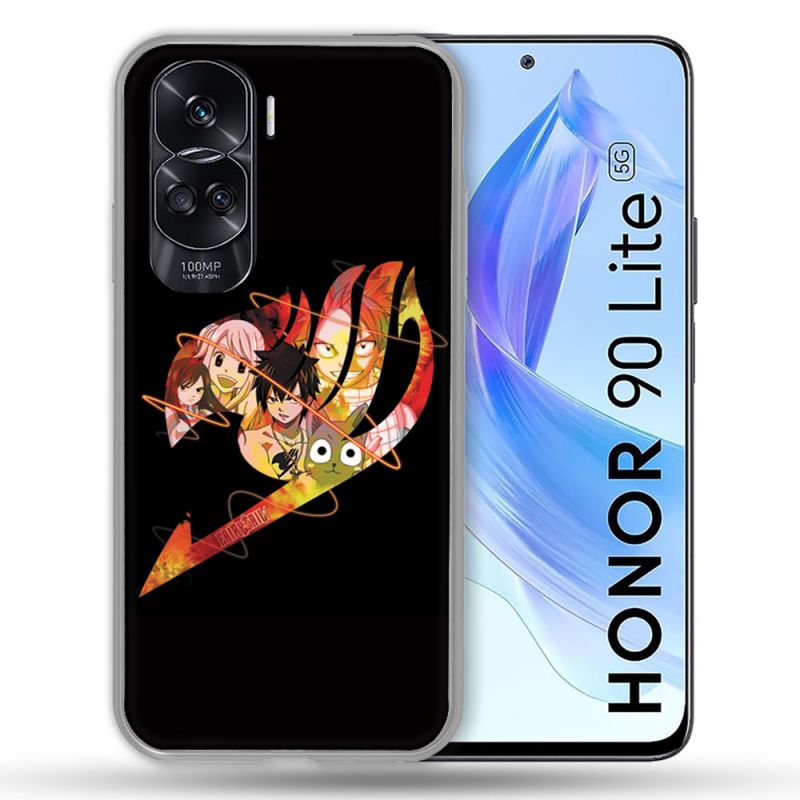 Coque Renforcée Pour Honor 90 Lite 5G Manga Fairy Tail Logo Noir