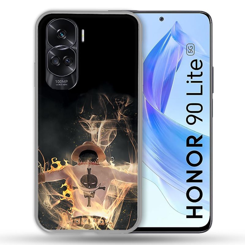 Coque Renforcée Pour Honor 90 Lite 5G Manga One Piece Ace Noir