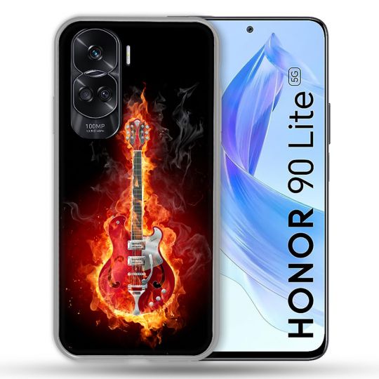 Coque Renforcée Pour Honor 90 Lite 5G Musique Guitare Electrique