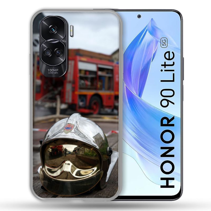 Coque Renforcée Pour Honor 90 Lite 5G Pompier Casque Camion