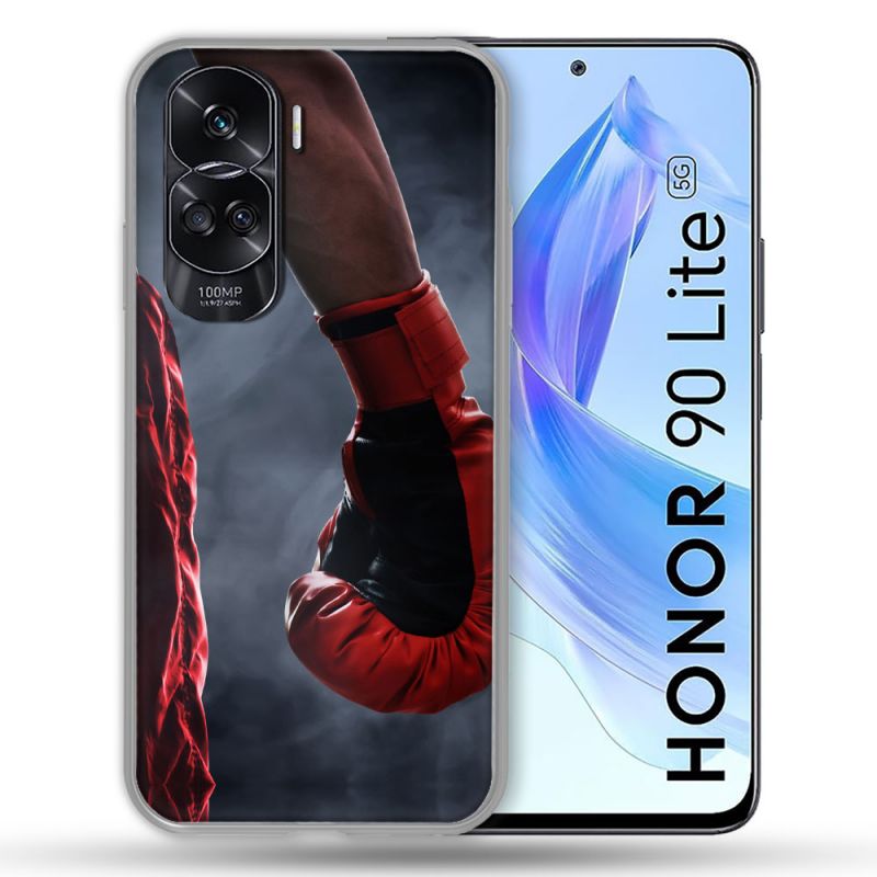 Coque Renforcée Pour Honor 90 Lite 5G Sport Boxe Gant Rouge