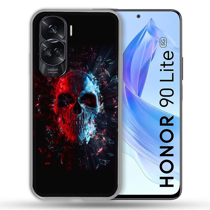 Coque Renforcée Pour Honor 90 Lite 5G Tete de Mort Deflagration