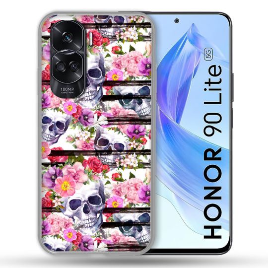 Coque Renforcée Pour Honor 90 Lite 5G Tete de Mort Pattern