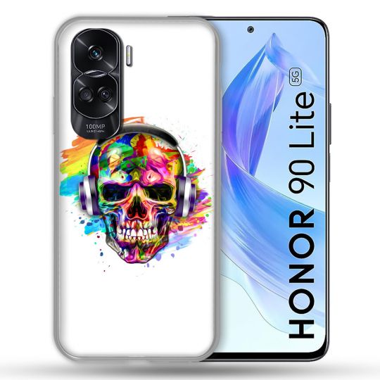 Coque Renforcée Pour Honor 90 Lite 5G Tete de Mort Tag