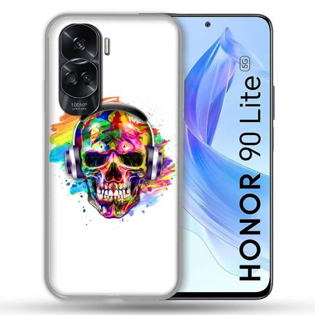 Coque Renforcée Pour Honor 90 Lite 5G Tete de Mort Tag