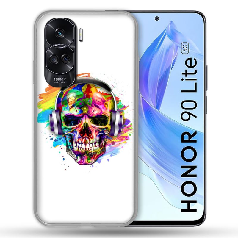 Coque Renforcée Pour Honor 90 Lite 5G Tete de Mort Tag