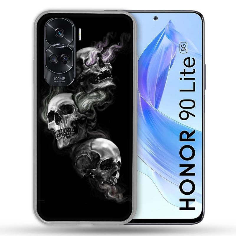 Coque Renforcée Pour Honor 90 Lite 5G Tete de Mort Triple