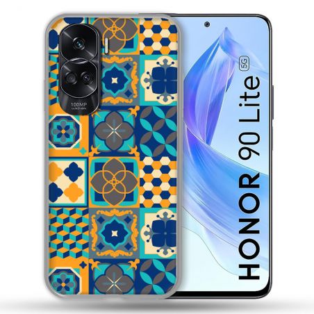 Coque Renforcée Pour Honor 90 Lite 5G Texture Carreau Ciment Orange