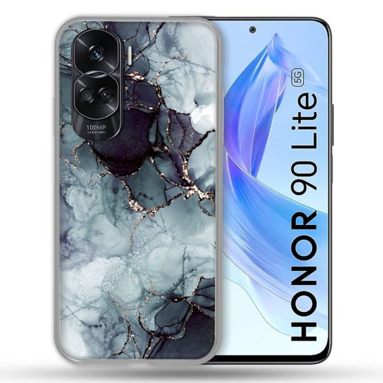 Coque Renforcée Pour Honor 90 Lite 5G Texture Marbre Gris
