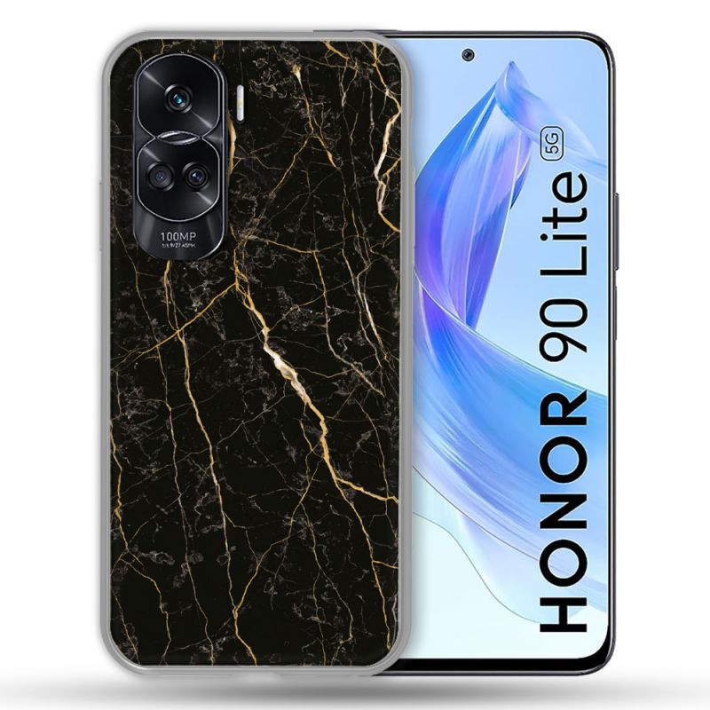Coque Renforcée Pour Honor 90 Lite 5G Texture Marbre Noir