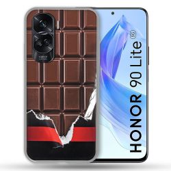 Coque Renforcée Pour Honor 90 Lite 5G Texture Trompe Oeil Chocolat