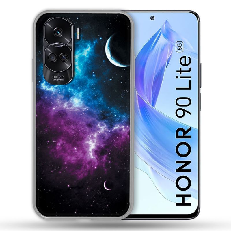 Coque Renforcée Pour Honor 90 Lite 5G Univers Bleu Violet