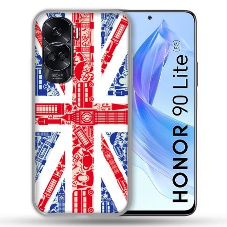 Coque Renforcée Pour Honor 90 Lite 5G Voyage Angleterre Blanc