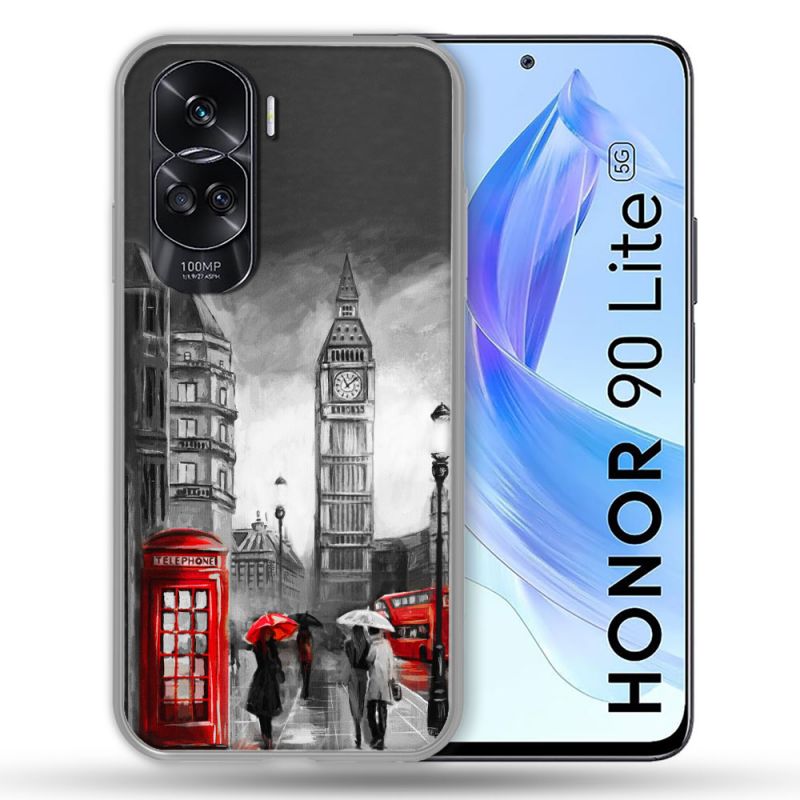 Coque Renforcée Pour Honor 90 Lite 5G Voyage Angleterre Londres Vintage