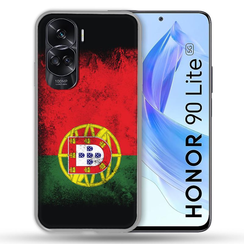 Coque Renforcée Pour Honor 90 Lite 5G Voyage Portugal Drapeau