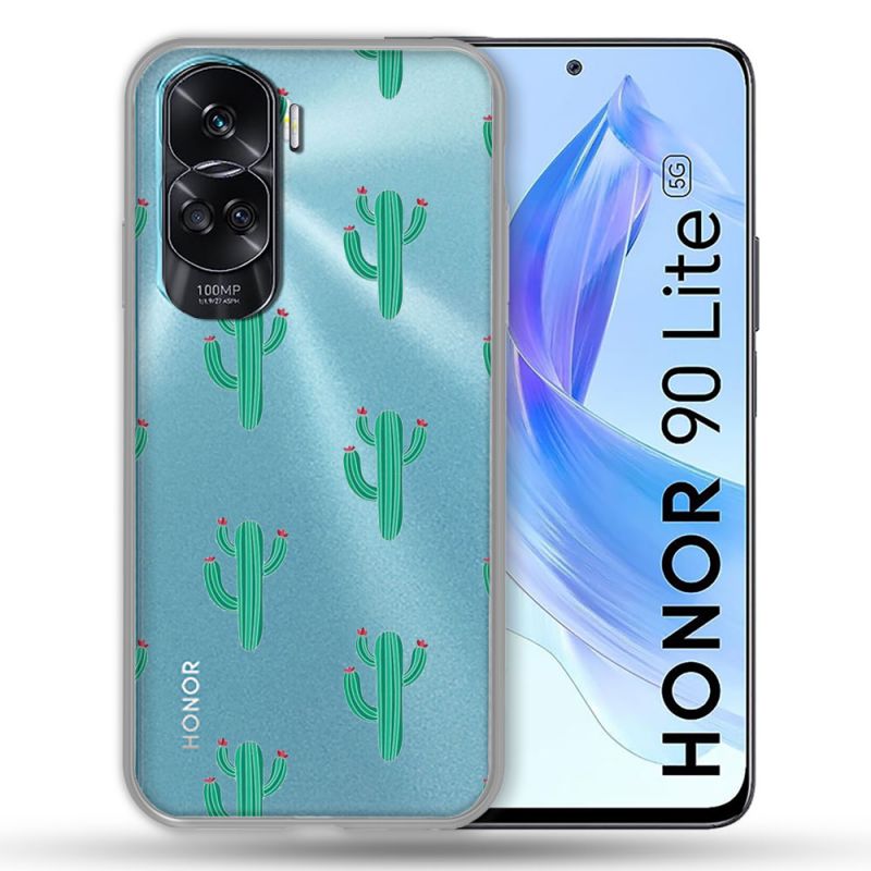 Coque Renforcée Transparente Pour Honor 90 Lite 5G Cactus
