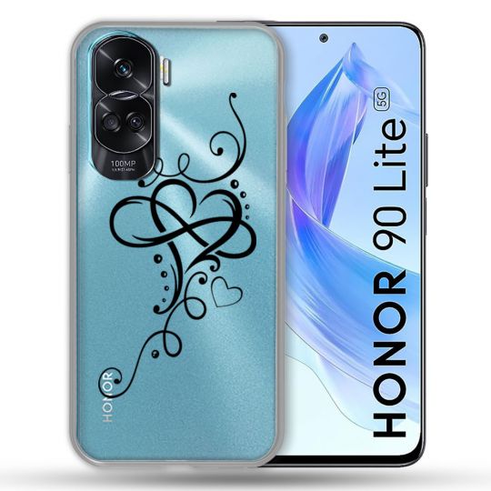 Coque Renforcée Transparente Pour Honor 90 Lite 5G Cœur infini