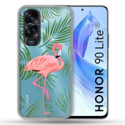Coque Renforcée Transparente Pour Honor 90 Lite 5G Flamant Rose